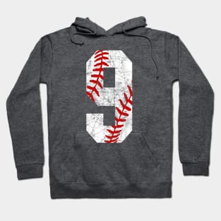 Vintage #9 Baseball Laces Baseball Mom Jersey Love Baseball T-shirt Hoodie